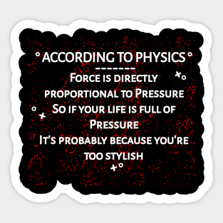 Newton's Laws Jokes Sticker